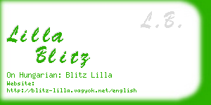 lilla blitz business card